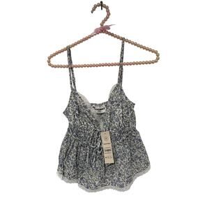 No Boundaries Women's Blue Rose Ditsy Cami Top - Size: XXS